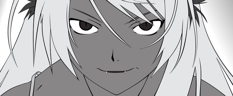 anime character with white hair