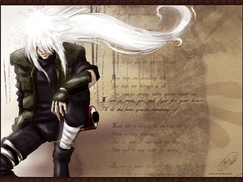 anime character with white hair