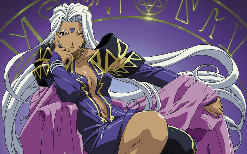 anime character with white hair