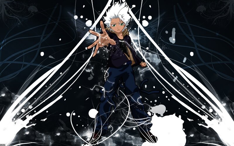 anime character with white hair