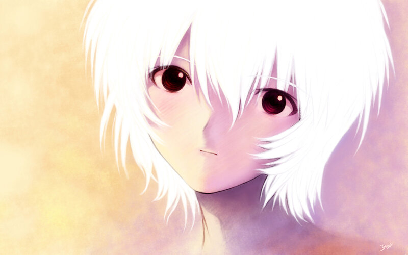 anime character with white hair