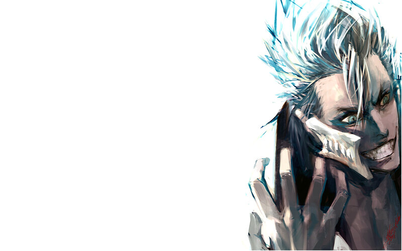 anime character with white hair