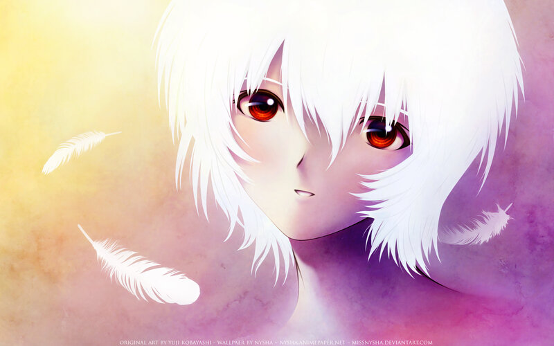 anime character with white hair