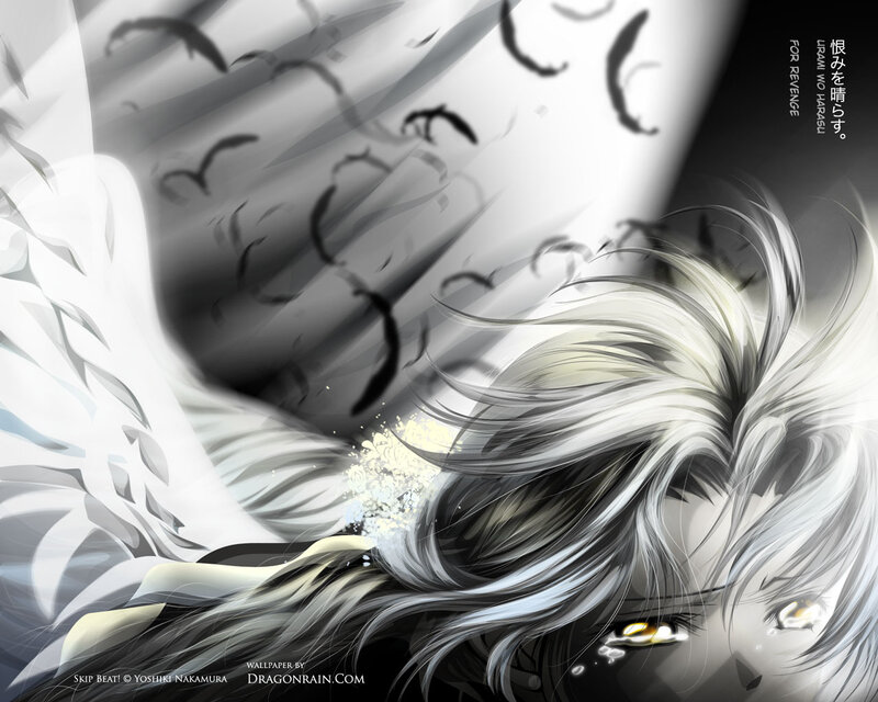 Anime character with white hair