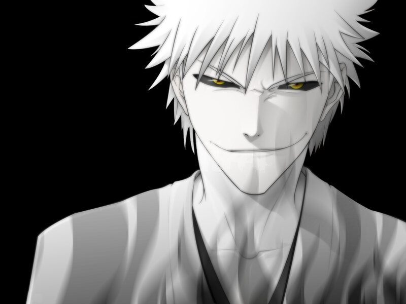 anime character with white hair