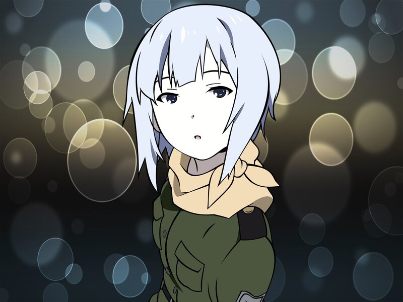 anime character with white hair
