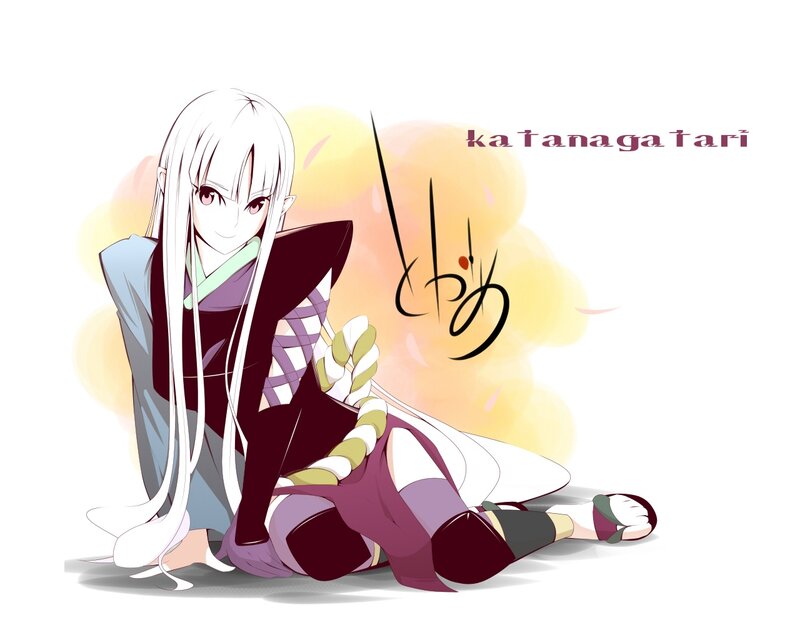 anime character with white hair