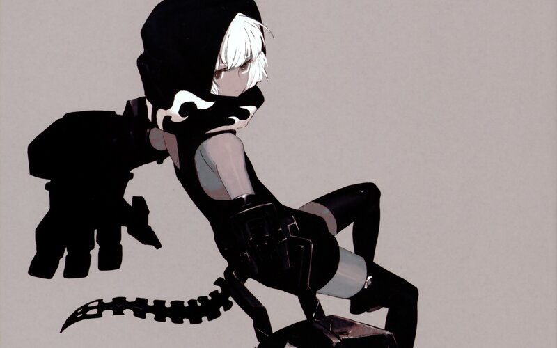 anime character with white hair