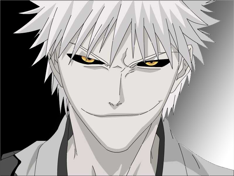 anime character with white hair