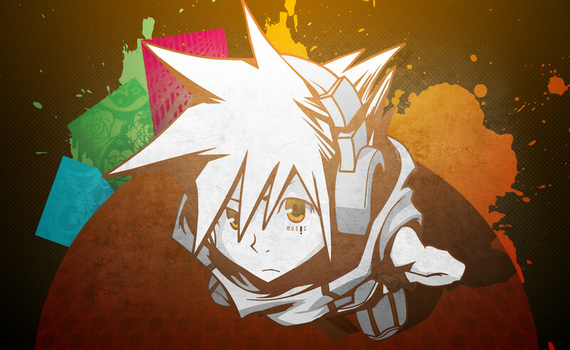 anime character with white hair