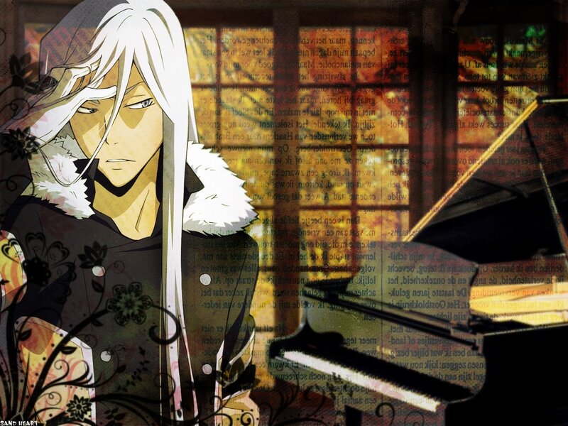 anime character with white hair