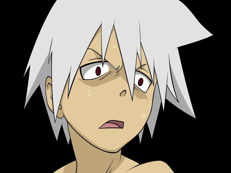 Anime Character with White Hair — Anxious