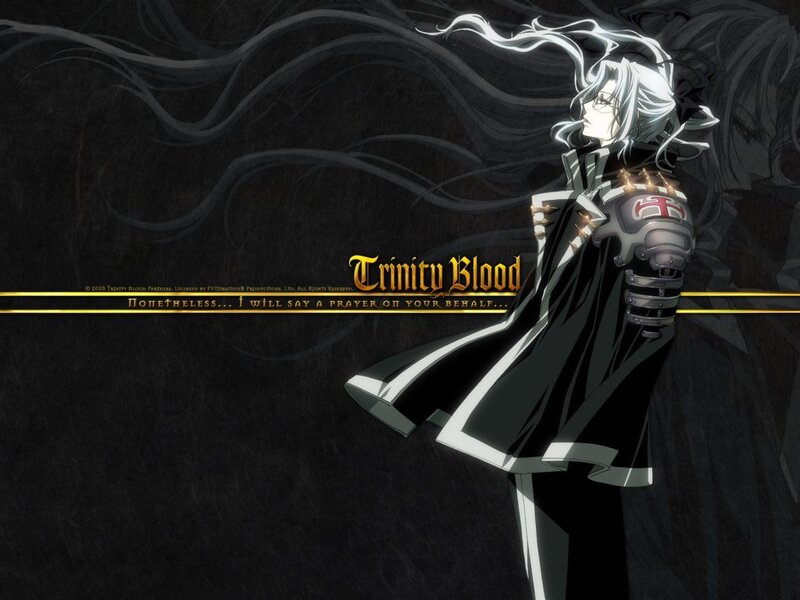Anime Character with White Hair — Black, Dramatic, Long Coat