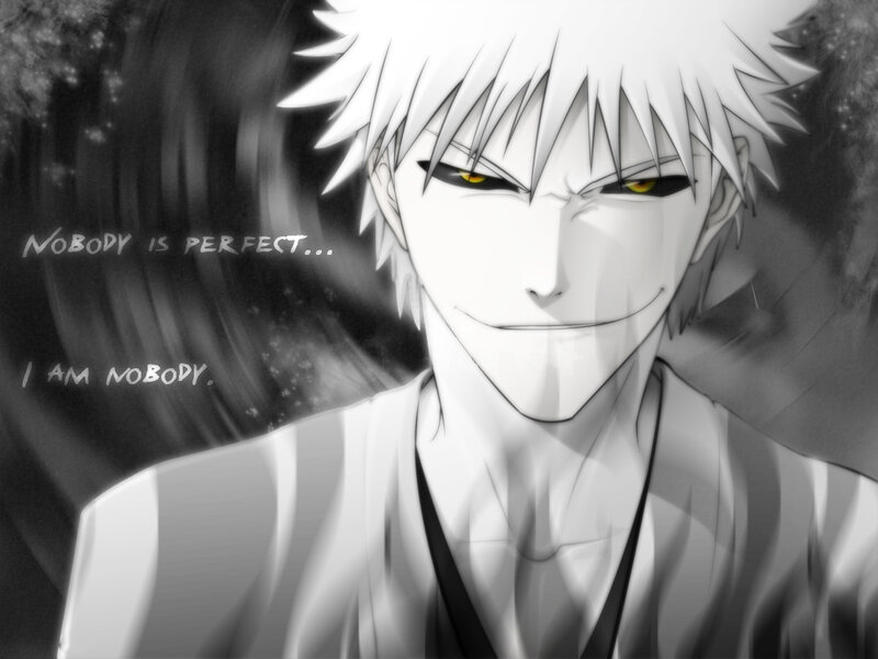 Anime Character with White Hair — Black, Dramatic, Manga, Yellow Eyes