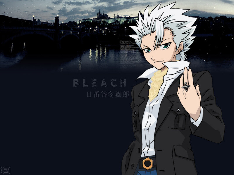 Anime Character with White Hair — Black, Dramatic, Night, River