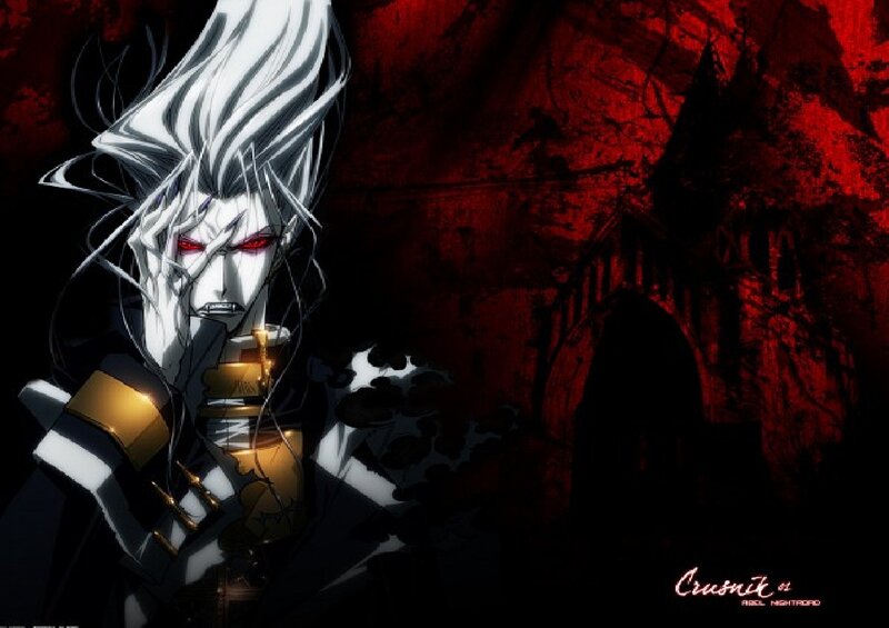 Anime Character with White Hair — Black, Dramatic, Night