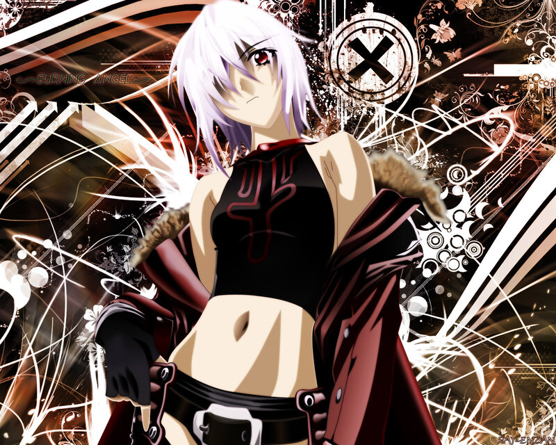 Anime Character with White Hair — Black, Dramatic, Sword, Coat