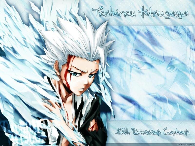 Anime Character with White Hair — Blue, Dramatic, Blood