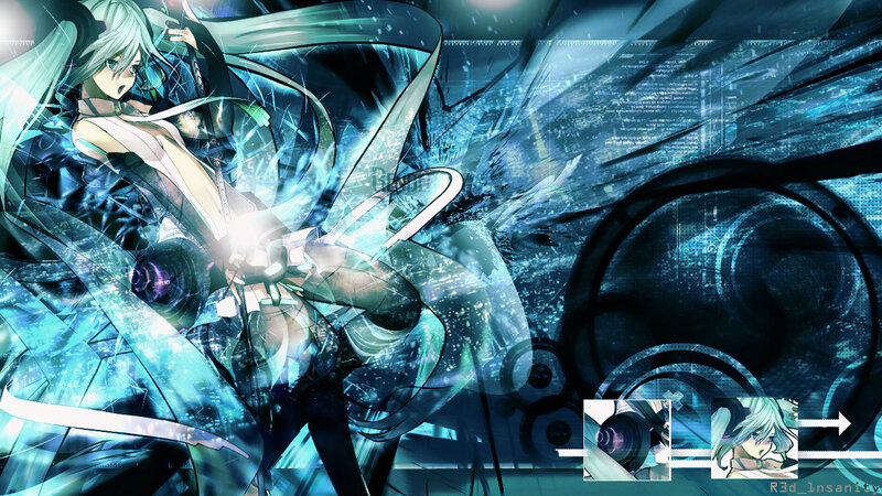 Anime Character with White Hair — Blue, Dramatic, Digital Art, Digital Effects