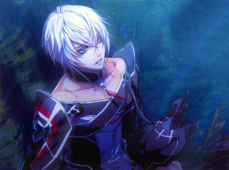 Anime Character with White Hair — Blue, Dramatic, Night, Armor