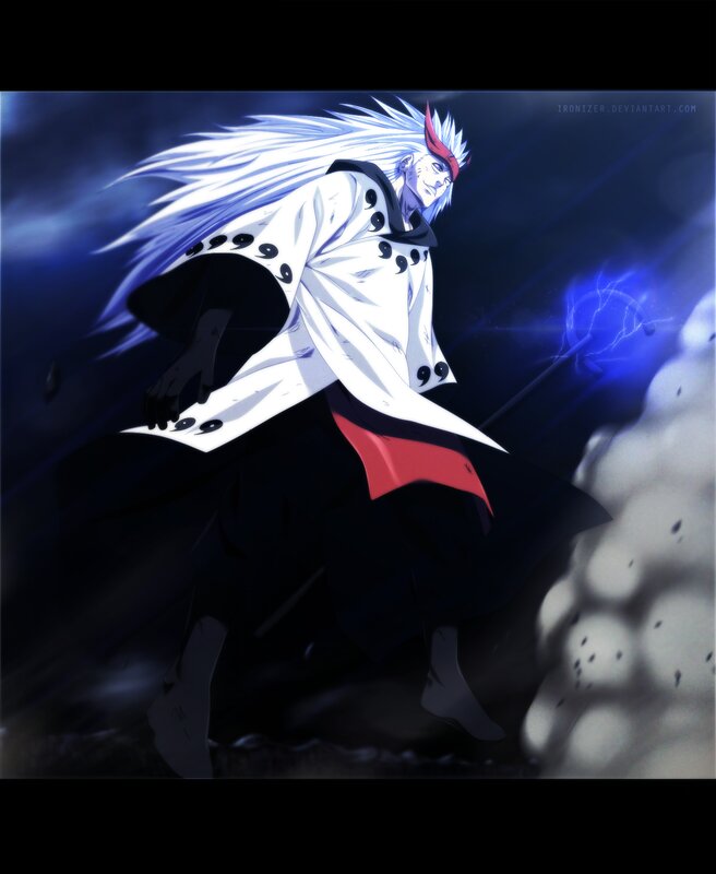 Anime Character with White Hair — Blue, Dramatic, Night, Digital Art, White Cloak