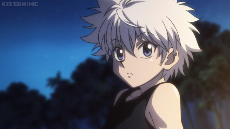 Anime Character with White Hair — Blue, Dramatic, Night, Night Sky