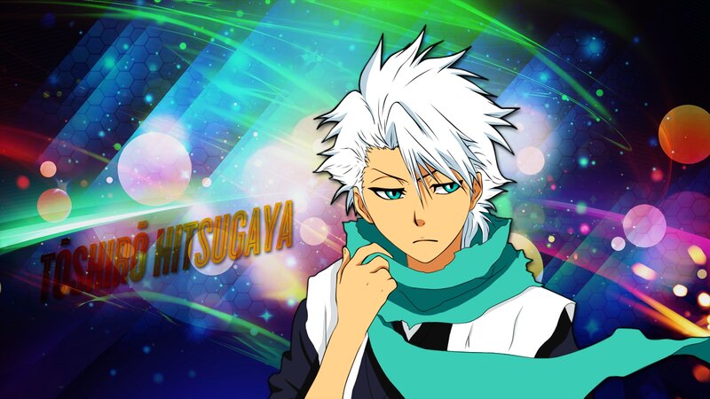 Anime Character with White Hair — Blue, Dramatic, Scarf