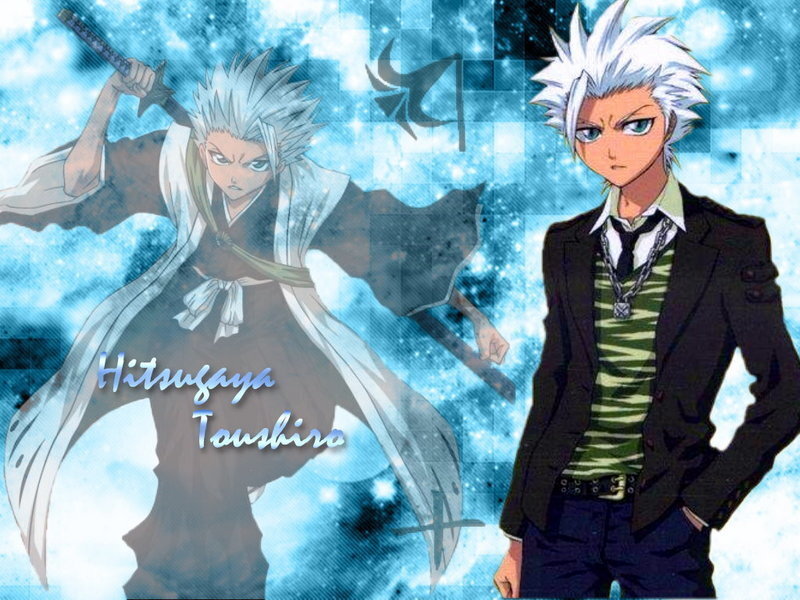 Anime Character with White Hair — Blue, Dramatic