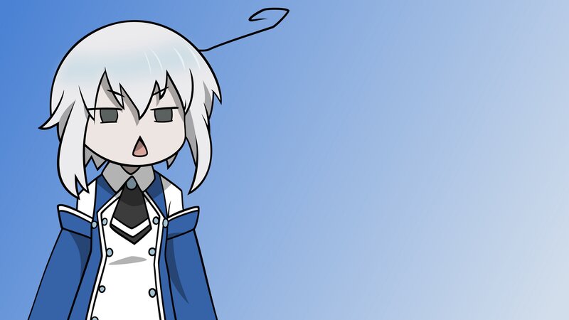 Anime Character with White Hair — Blue, Neutral