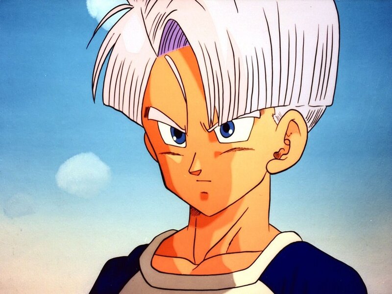 Anime Character with White Hair — Blue, Serious, Afternoon, Blue Sky