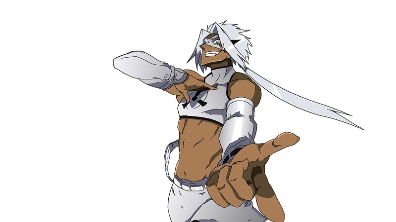 Anime Character with White Hair — Confident