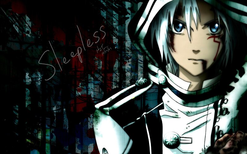 Anime Character with White Hair — Dark, Intense