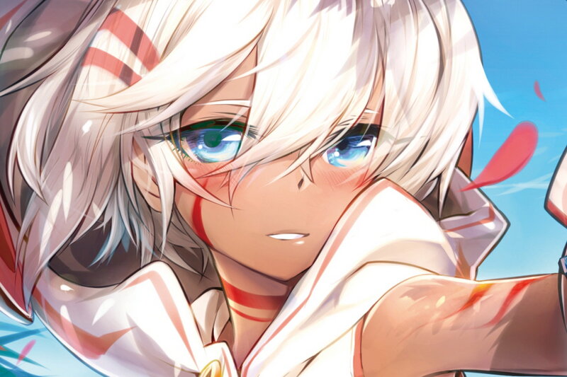 Anime Character with White Hair — Dramatic, Afternoon