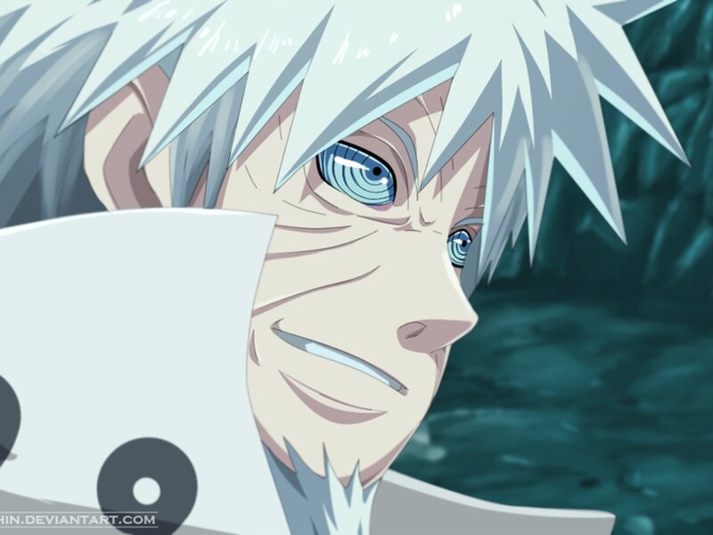 Anime Character with White Hair — Dramatic, Blue Eyes