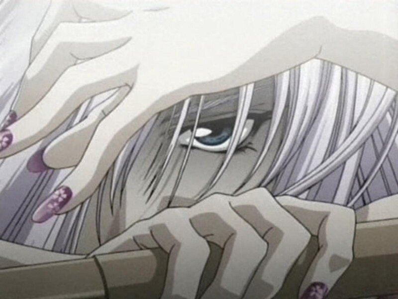 Anime Character with White Hair — Dramatic, Manga, Hand, Eye