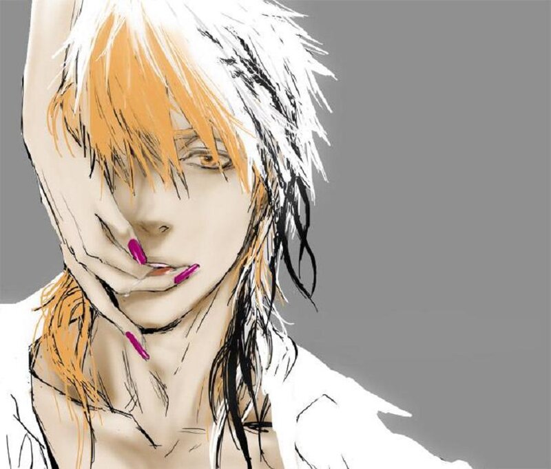 Anime Character with White Hair — Dramatic, Manga, Hand