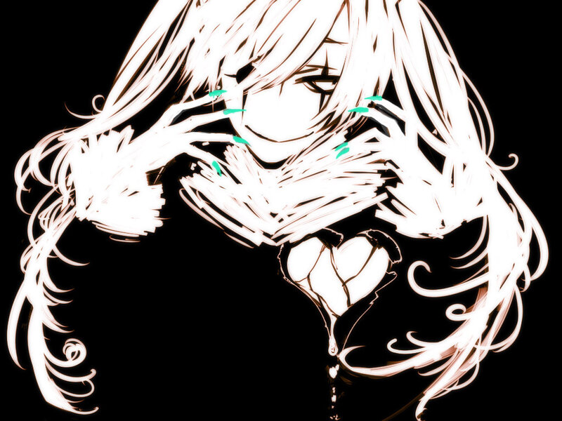 Anime Character with White Hair — Dramatic, Manga, Heart