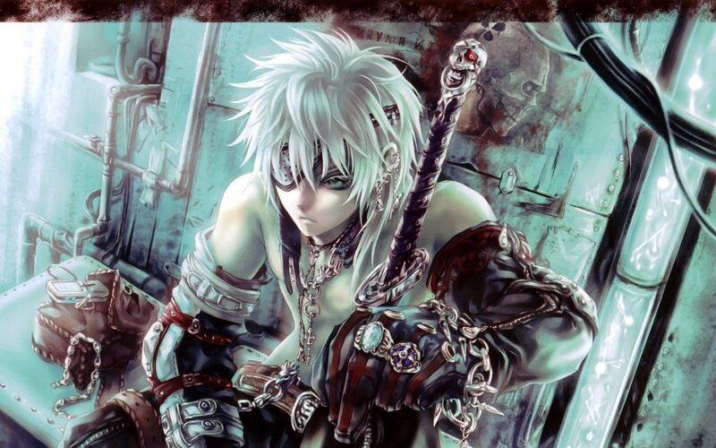 Anime Character with White Hair — Dramatic, Manga, Sword