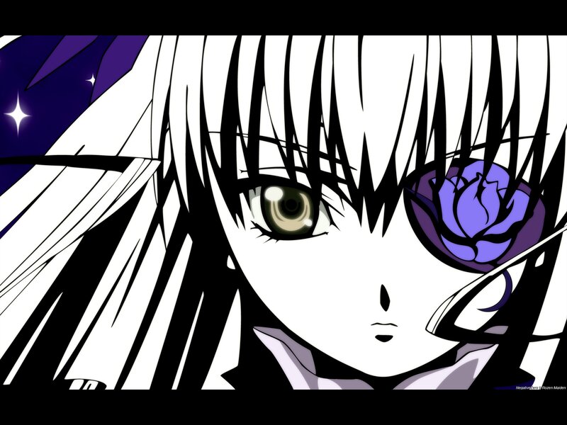 Anime Character with White Hair — Dramatic, Night, Manga, Eye Patch
