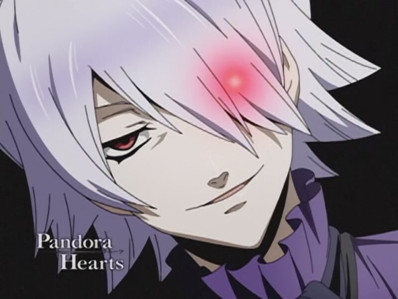 Anime Character with White Hair — Dramatic, Red Eye