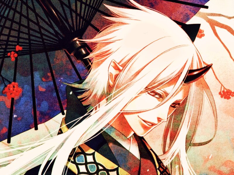 Anime Character with White Hair — Dramatic, Spring