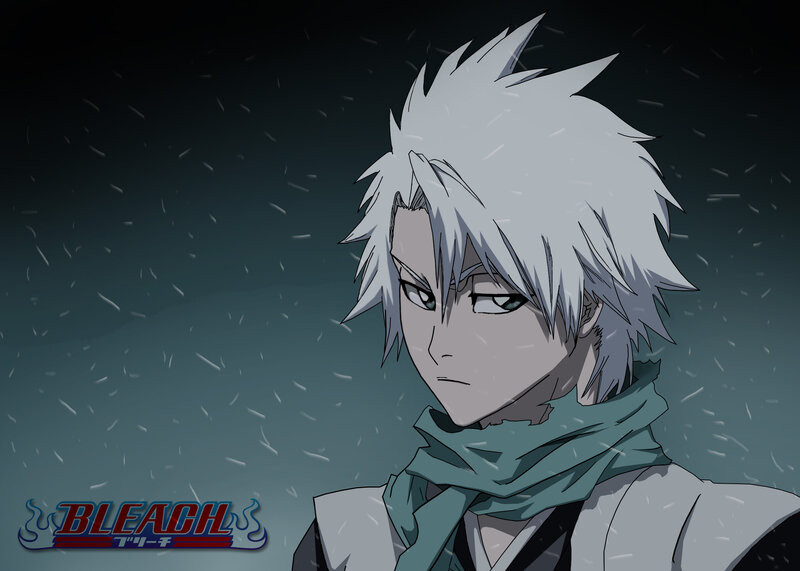 Anime Character with White Hair — Dramatic, Winter, Scarf