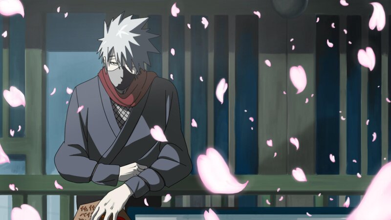 Anime Character with White Hair — Gray, Calm