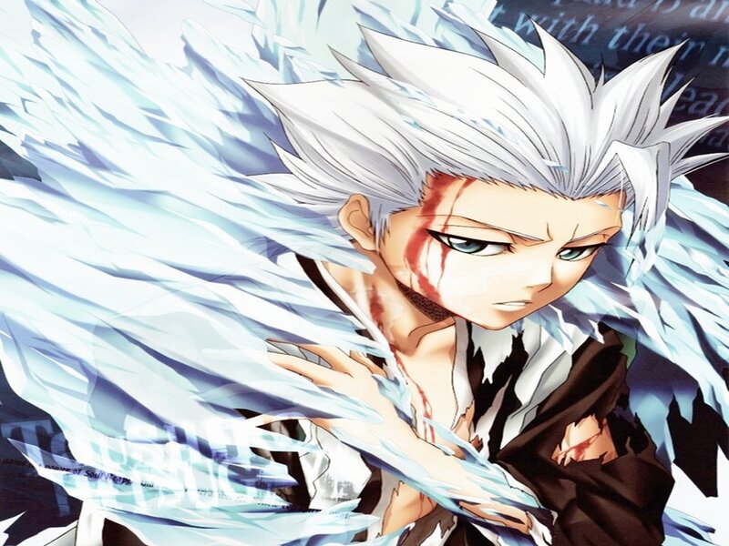 Anime Character with White Hair — Intense, Dramatic