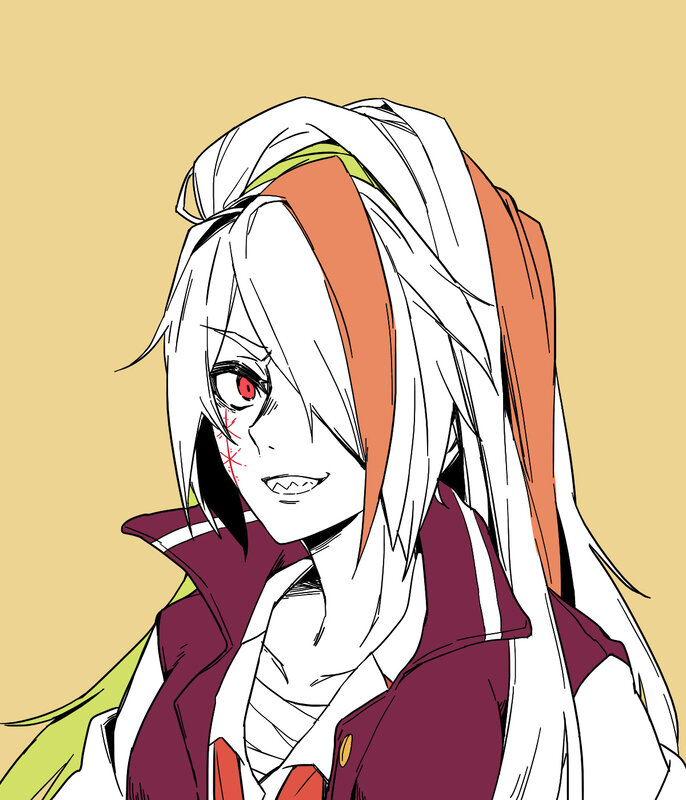 Anime Character with White Hair — Intense, Manga, Red Eyes