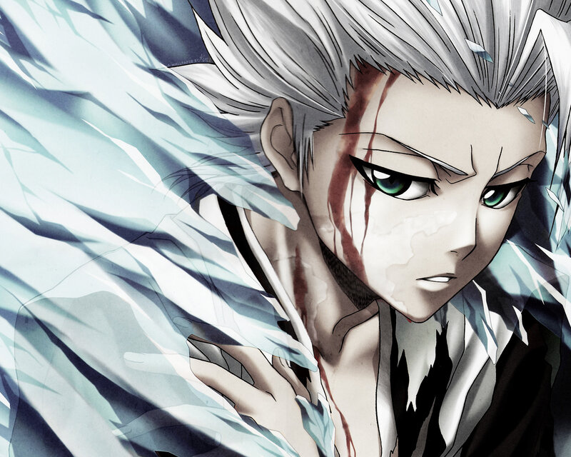Anime Character with White Hair — Intense, Manga
