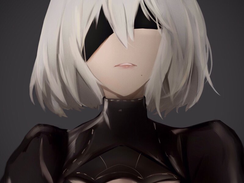 Anime Character with White Hair — Neutral, Digital Art, White Hair