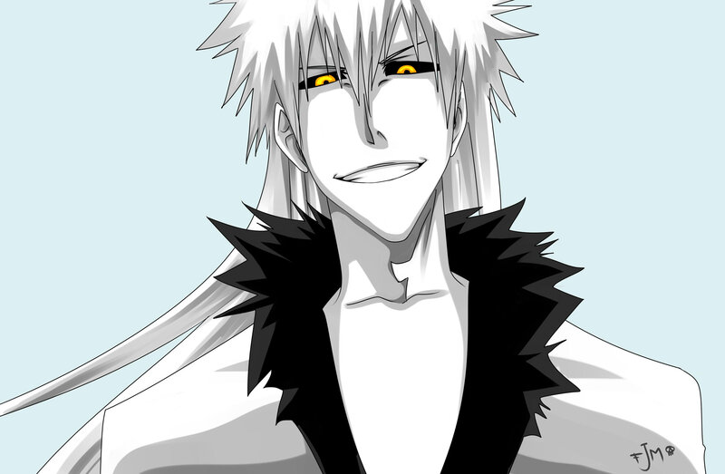Anime Character with White Hair — Neutral, Manga, Yellow Eyes