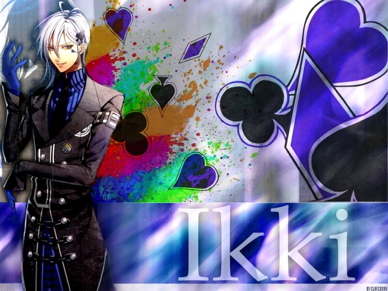 Anime Character with White Hair — Purple, Dramatic, Digital Art, Playing Cards