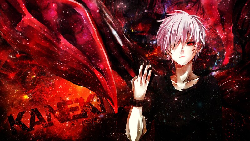 Anime Character with White Hair — Red, Dramatic, Digital Art, Red Cape
